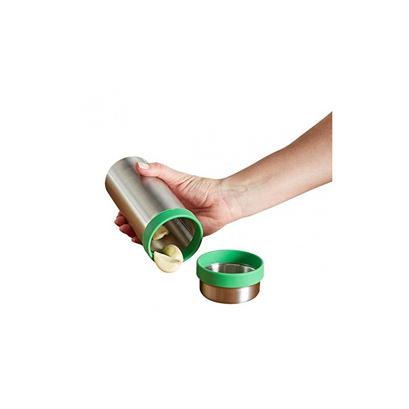 Casabella Garlic Shake 'n Press-Stainless/Green, 8x8x18 cm