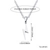 Peasimy Stainless Steel Lightning Necklace for Men Women Gothic Punk