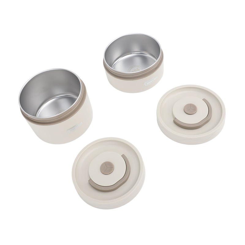 Insulated Lunch Container 304 Stainless Steel Leakproof Portable Round Thermal