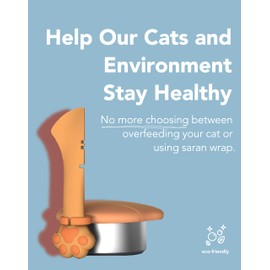 Lukamoo® Cat Food Can Lid/Can Cover Set (Two Lids, One 2-in-1 Spoon/Opener), for Cats & Dogs Dishwasher Safe, Universal (Orange)