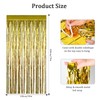Luoqun88 2 PCS 3.2 x 6.5ft Glitter Gold Tinsel Curtain,