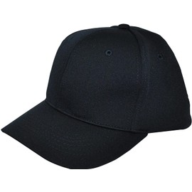 Smitty | HT-306 | 6 Stitch Flex Fit Umpire Hat | Baseball Softball Umpire Choice (Navy, Medium (7 1/4-7 1/2)), Black