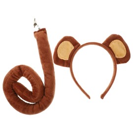FOMIYES 1 Set Cosplay Accessories Headbands Tails Monkey Tail and Ears Headbands for Kids Monkeys Hat Fabric