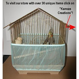 Sheer Guard Bird Cage Skirt-Made in USA - Medium Size (Aqua)