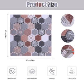 HomKuch Non-Slip Shower Mat, Comfortable Shower Floor Mat, Quick Dry Soft PVC Loofa Bath Mat for Shower