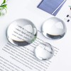SWTHONY 4pcs 2.4inch Crystal Dome Magnifying Paperweight, Reading Magnifier Glass