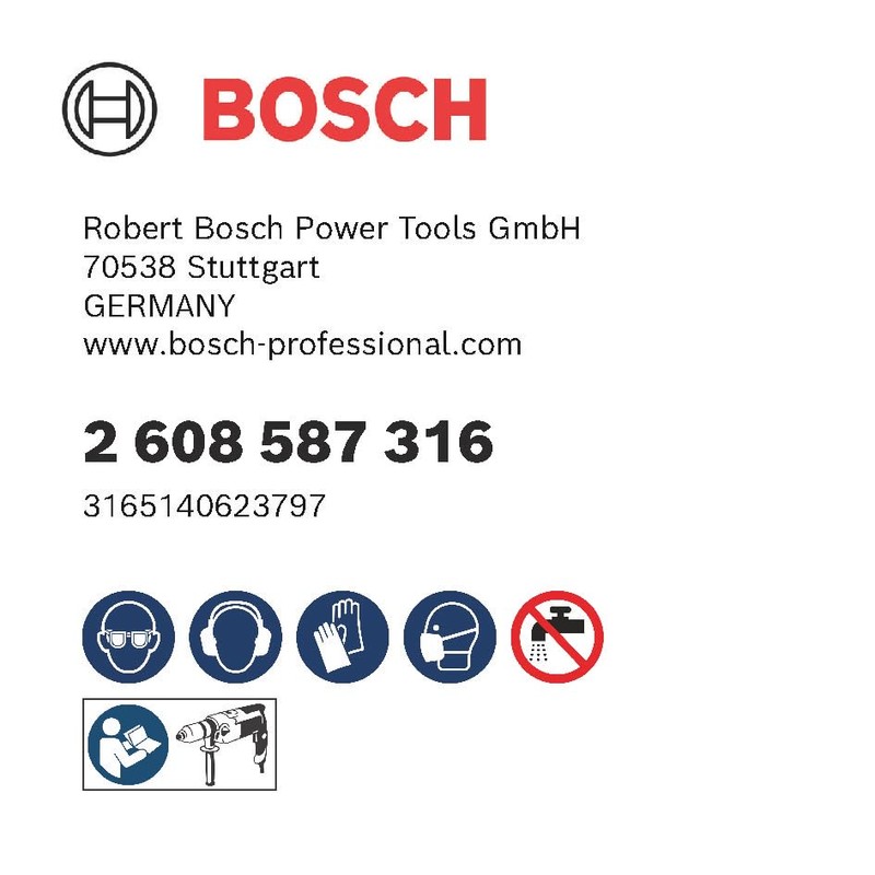 Bosch 2608587316 Universal-Diamond Dry Core Cutter, Silver, 38 x 150