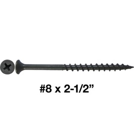 Jake Sales Gray Phosphate Drywall Screws: #8 x 2-1/2" COARSE Thread Drywall, Gypsum Board, Sheetrock, Plasterboard Screws. Use for All Purpose Wood Screws (5 POUNDS 594 Approx. Screw Count)