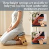 Adjustable Height Meditation Bench with Velvet Cushion