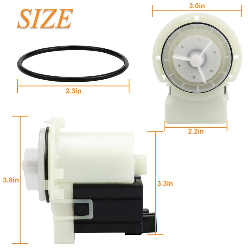 280187 8181684 Washer Drain Pump Motor - Compatible with Whirlpool