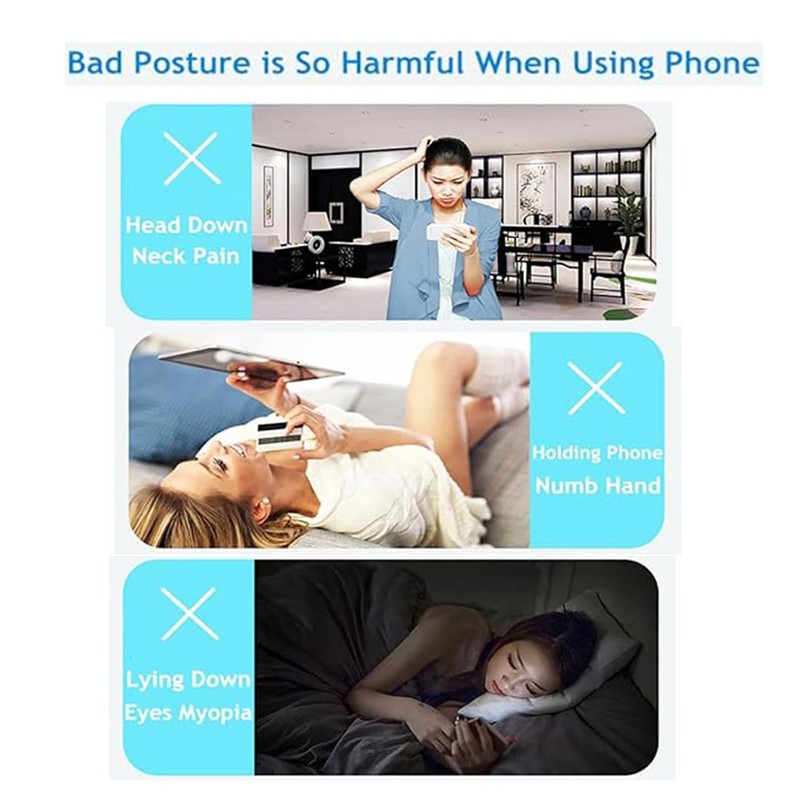 HZZADZXW Cell Phone Stand for Desk, Foldable and Adjustable Multi-Angle