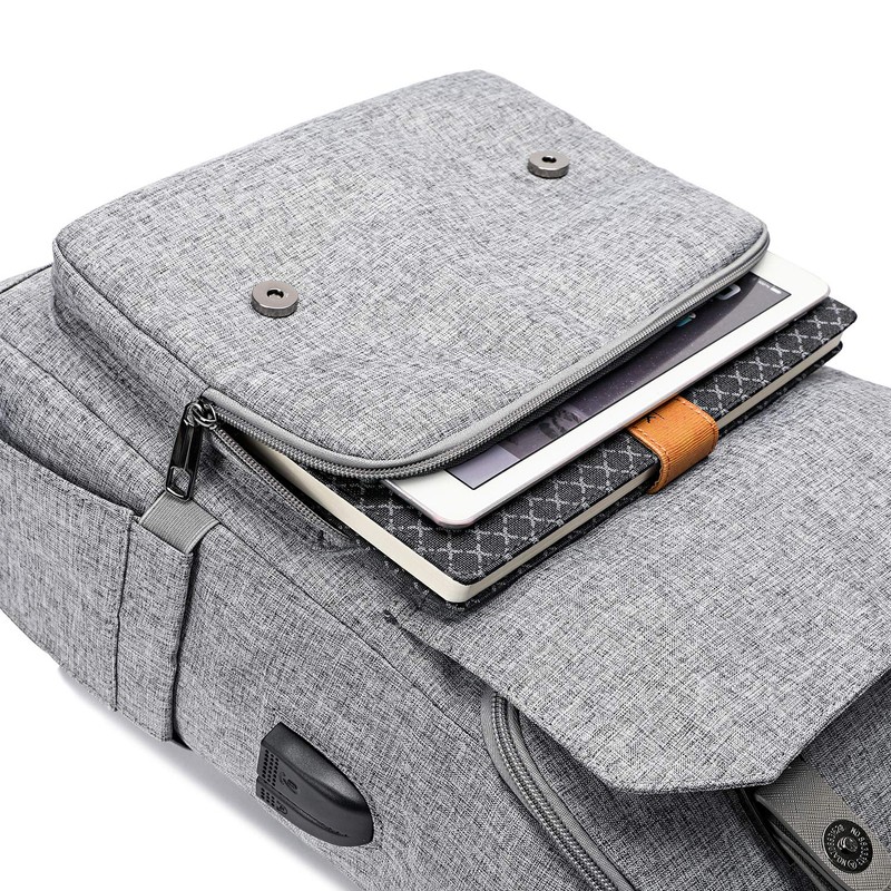 YALUNDISI Vintage Backpack Travel Laptop Backpack with usb Charging Port