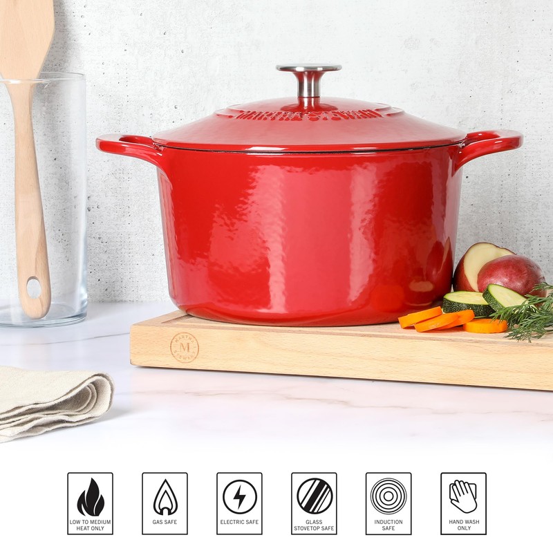 Martha Stewart Gatwick 4 Quart Enamel Cast Iron Dutch Oven