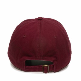 DSGN BY DNA Let's Go Joe Baseball Cap Embroidered Cotton Adjustable Dad Hat Burgundy