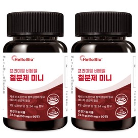Premium Non-heme Iron Mini 90 Tablets (2 bottles) for a total of 6 months / 프리미엄 비헴철 철분제 미니 90정 2개 총 6개월분