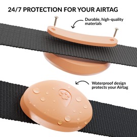 Waterproof AirTag Dog Collar Holder, Sturdy Alternative to AirTag Dog Collar, Fits All Width Collars… (1 Pack, Pink)