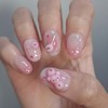 Cherry Blossom Gomdango Handmade Nail Tip Temperature Change - Short
