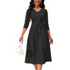 PerZeal Women's Casual A-Line Dress Wedding Guest Cocktail Church Flare