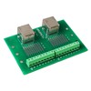 RJ45 Ethernet Connector Breakout Board Dual Network Port Input Screw