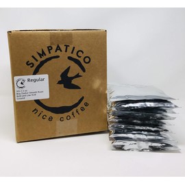 Simpatico Low Acid Coffee - Case of 30-2.5 oz Organic Way Darker Smooth Roast Regular Fractional Packs