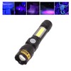LED Flashlight USB Magnetic Charging 7 Gears Zoomable Black Light
