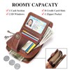 SENDEFN Purses for Women Genuine Leather Small Bifold Compact Womens
