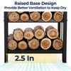 AMAGABELI GARDEN & HOME Firewood Rack Indoor with Tools 5-Piece