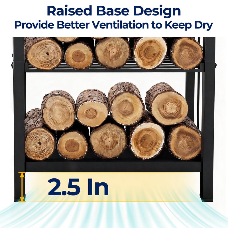 AMAGABELI GARDEN & HOME Firewood Rack Indoor with Tools 5-Piece