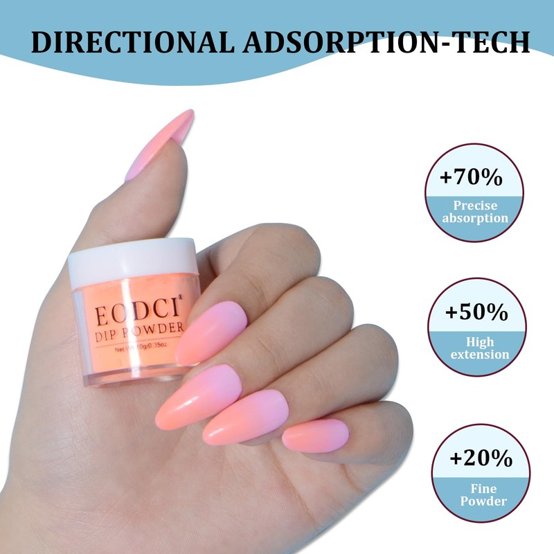 Eodci 12 Pieces Dipping Powder Nails Starter - 6 Colours