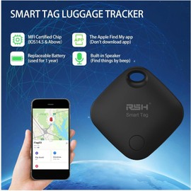 Air Tracker Tag 4 Pack Bluetooth Luggage Tracker tag Locator Works with Apple Find My,Smart Tracker for Suitcase, Bag, Backpack, Wallet,Replaceable Battery Smart tag Item Finder