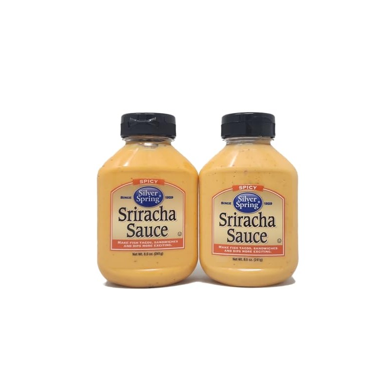 2 Pack of Spicy Sriracha Sauce Silver Spring 8.5oz Bottles