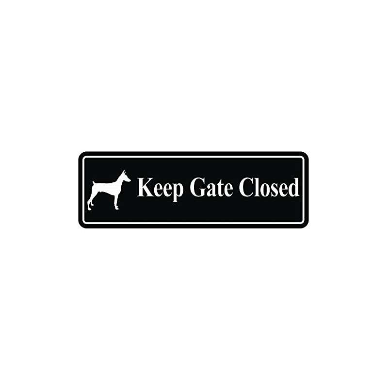 Keep GATE Closed Dog Sign - Black (Small)