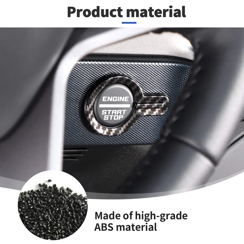 JWWY Bronco Push Start Button Cover Spin Engine Start Stop