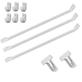 12 Inch Wire Shelf Brackets Kit with All Phillips Screws and Anchors ,3 Wire Shelving Brackets &2 End Bracket & 6wire Shelf Clips.Closet Support Bracket,Shelving Hardware Kit,Shelves Parts