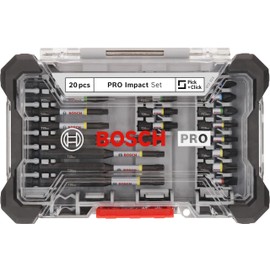 Bosch 20x Pro Impact Set 20 Pieces (200 x 107 mm, Professional Accessories Screwdriver, Screwdriver)