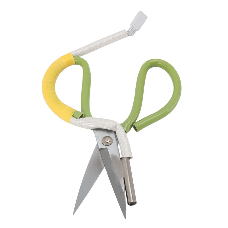 Electric Heating Shears Steel Blades Adjustable Temperature Heated Scissors for