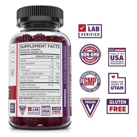 ZHOU Elder-Mune Elderberry Gummies - Black Elderberry, Vitamin C, & Zinc, Daily Immune Support Supplement for Women & Men, Natural Chews for Adults & Children 4 & Up - 60 Gummies (2 Pack)