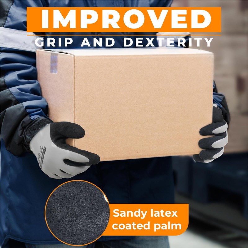 HANDLANDY Waterproof Work Gloves for Cold Weather, Insulated Winter Freezer