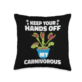 Carnivorous Plant Terrarium Seeds Live Carnivorous Flower Throw Pillow
