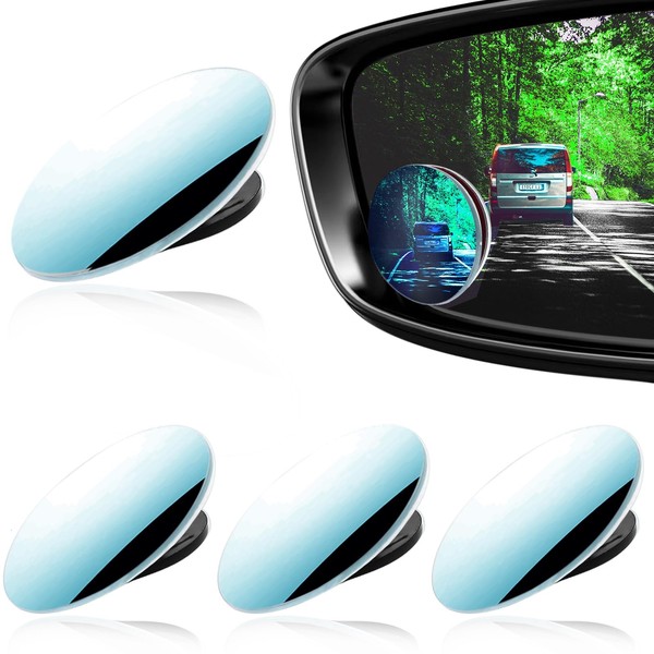 WSSROGY 4 Pcs Blind Spot Car Mirror Frameless HD Glass