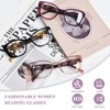 FONHCOO Bifocal Reading Glasses for Women, Blue Light Clear Top