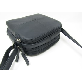 Cute Visconti Small Leather Holly Shoulder Messenger Bag Style 18939 (Dark Navy Blue)