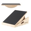 ZUKAM Multi-Function Wooden Slant Board & Balance Board, Adjustable Incline