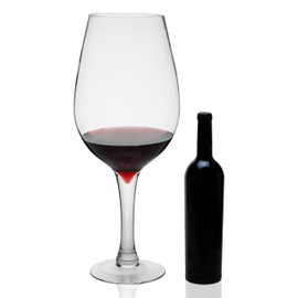 True Bordeaux Giant Wine Glass Holds 1.5 Gallons or 200 Wine Corks, Huge Glass Cups, Kitchen Decor, Home Decor, Kitchen Glassware, Set of 1