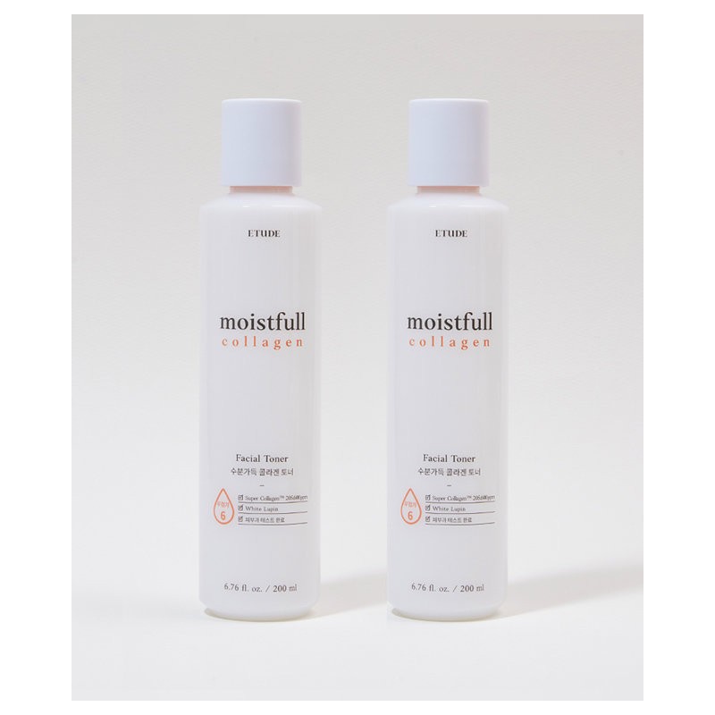 Etude Moisture-filled Collagen Toner (2 packs) / 에뛰드 수분가득 콜라겐