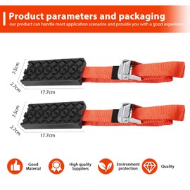 Rubber Snow Chains, Pack of 2 Wheel Tyre Chains, Traction Aid, Non-Slip, Uneven Surface, Flexible Belt Car Snow Chains, Car Escape Board for Off-Road Vehicles, Universal for All Tyres