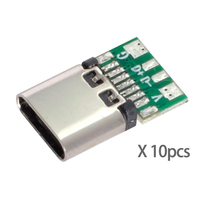 cablecc 10set DIY 4pin USB 2.0 Type C Female Socket