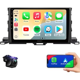 10.2-inch Android Car Stereo Radio Touchscreen Head Unit for Toyota Highlander(2014-2019), Wired Wireless CarPlay Andriod Auto MirrorLink GPS Navigation 5G WiFi Build in DSP 48EQ FM Radio(3+32G)