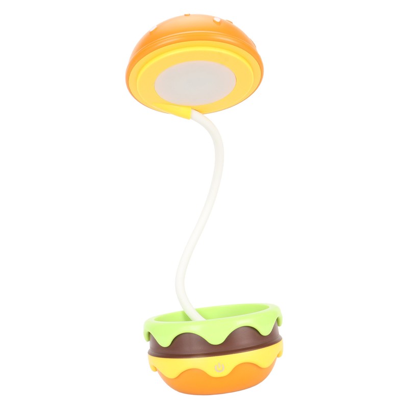 Kids Reading Light Hamburger Style Flexible Gooseneck USB Charge Soft