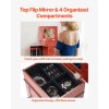 Standing Jewelry Armoire with 3 Drawers Mirror Wood Storage Cabinet